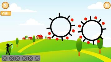 Real StickMan Apple Shooter syot layar 1