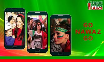 PTI Flag Sticker Face Changer  Editor 2018 ảnh chụp màn hình 1