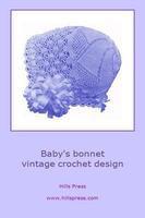 Baby bonnet crochet pattern پوسٹر