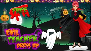 Böse Lehrer-Halloween-Mädchen Spiele Plakat