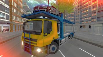 Car Cargo Transporter Truck Affiche