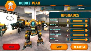 Futurista 3D Robot War Batalla captura de pantalla 2