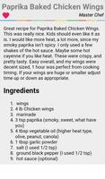 Baked Chicken Wing Recipes capture d'écran 2