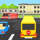 Bus Scolaire Blocky icône