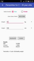 BMI Percentiles Calculator captura de pantalla 2