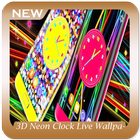 3D Neon Clock Live Wallpaper icône