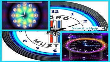 3D Neon Clock Live Wallpaper capture d'écran 1