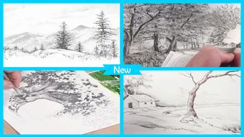 Drawing Scenery Techniques Affiche