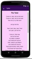 Chubby Checker Lyrics&Music capture d'écran 3