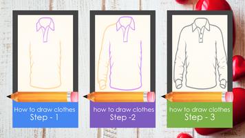 Poster Learn to draw clothes