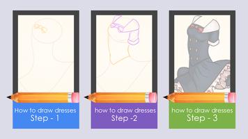 Learn to draw dresses poster