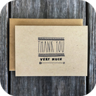 How to write Thanks card icon