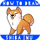 Dog Shiba Inu How to draw ikona