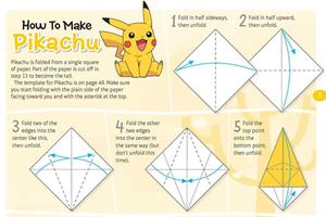 Origami Pickachu Affiche