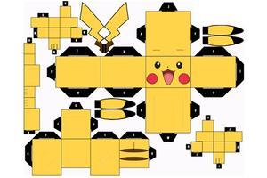 Paper Model Pikachu Affiche