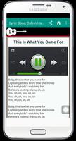 Calvin Harris Lyric MP3 Song capture d'écran 2