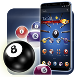 Tema de bilhar de bola azul
