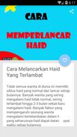 برنامه‌نما Cara Memperlancar Haid Alami عکس از صفحه