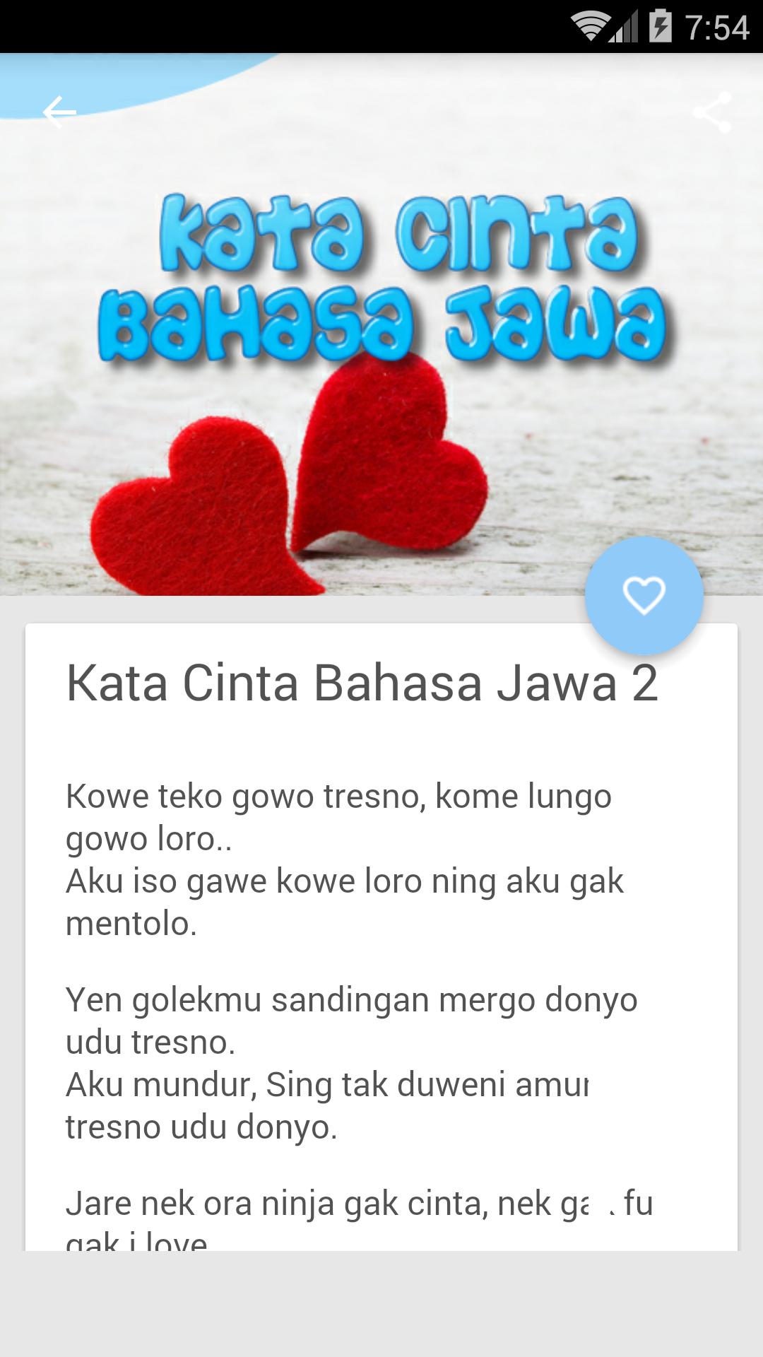 Kata Kata Mutiara Cinta Bahasa Jawa