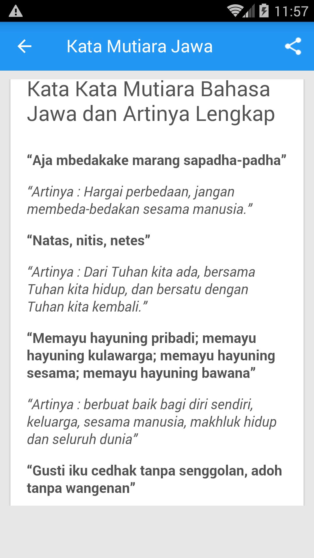 Kata Kata Mutiara Bahasa Jawa For Android Apk Download