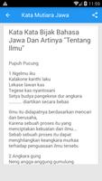 Kata Kata Mutiara Bahasa Jawa captura de pantalla 2