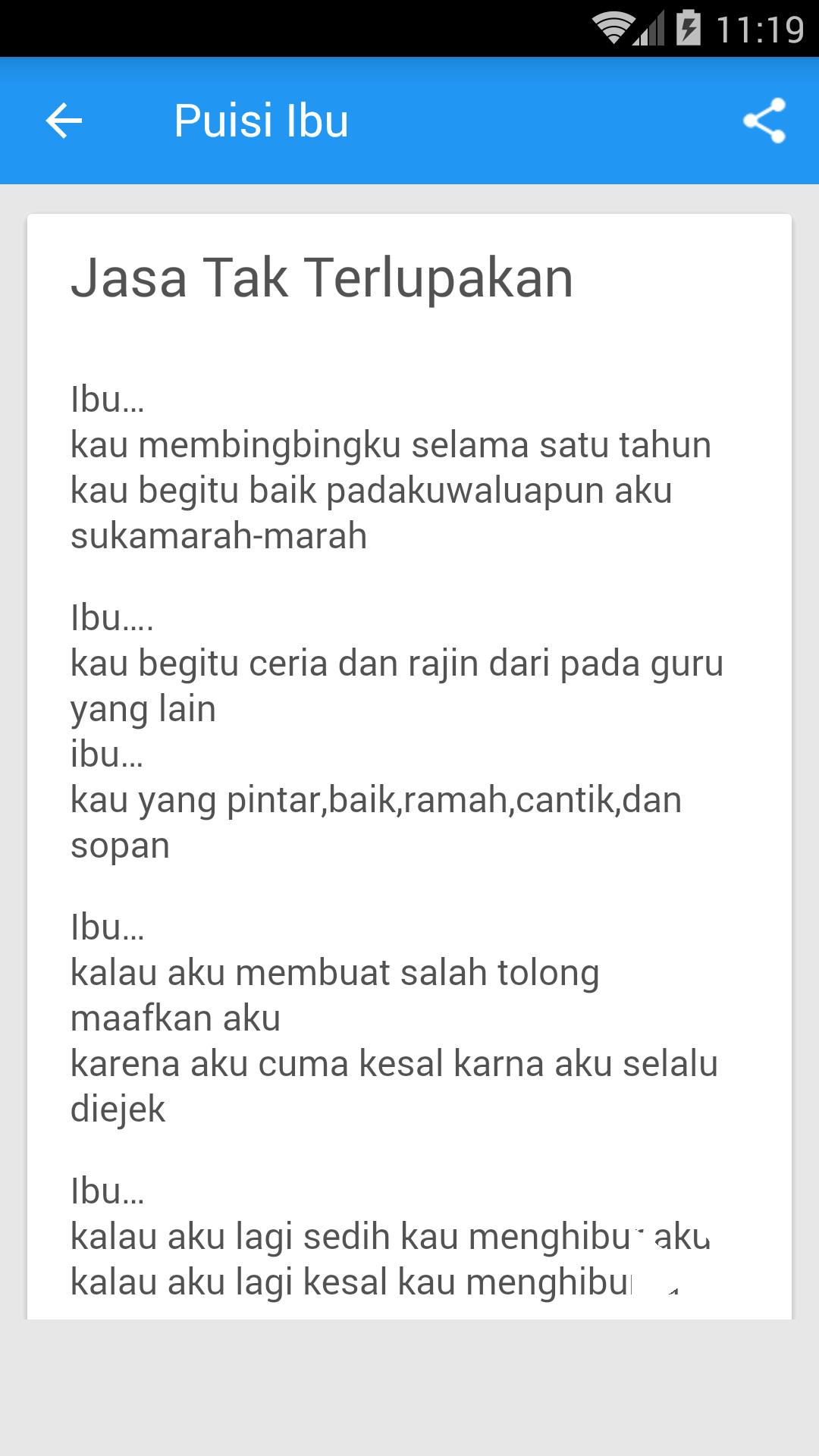 Puisi Pendek Tentang Ibu Für Android Apk Herunterladen