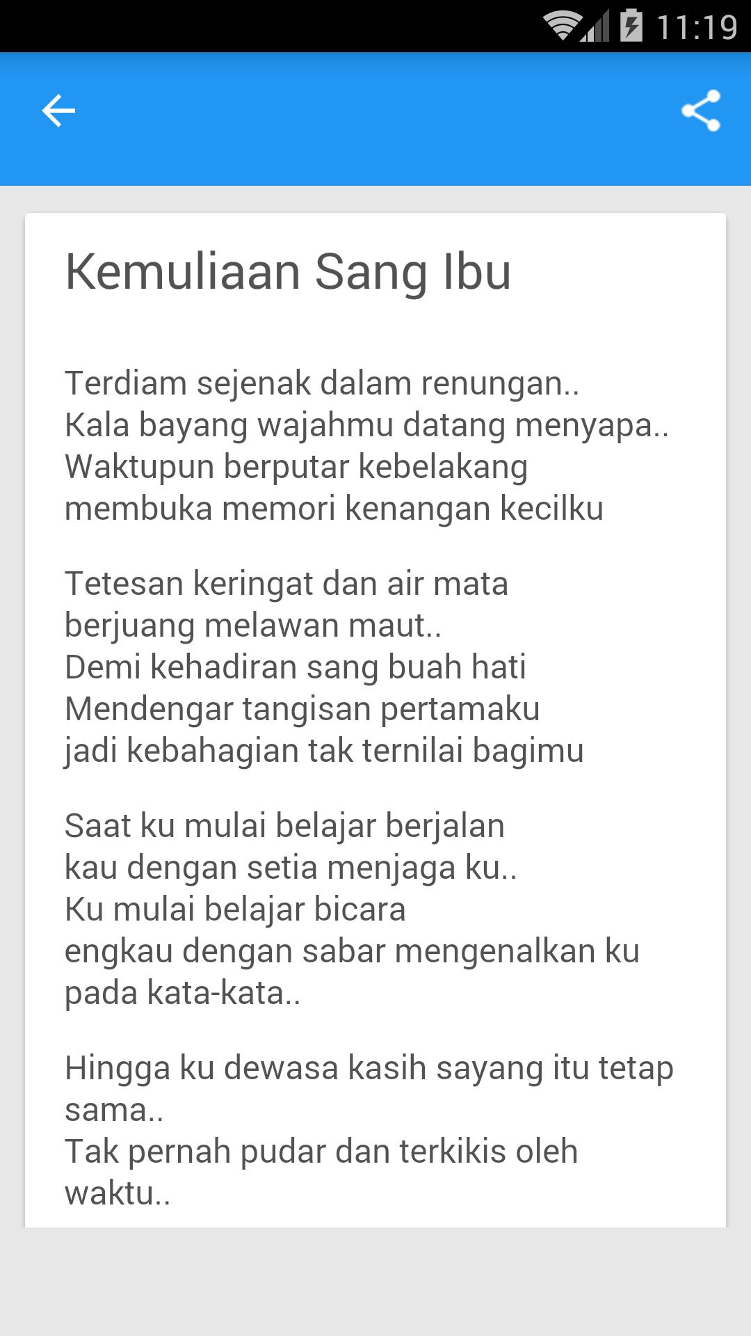 Puisi Pendek Tentang Ibu Für Android Apk Herunterladen