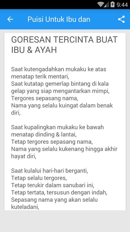 Gratis Unduh Gambar Puisi Ayah Dan Ibu 4 Bait Mang Temon Terkeren oleh Cikimm.com