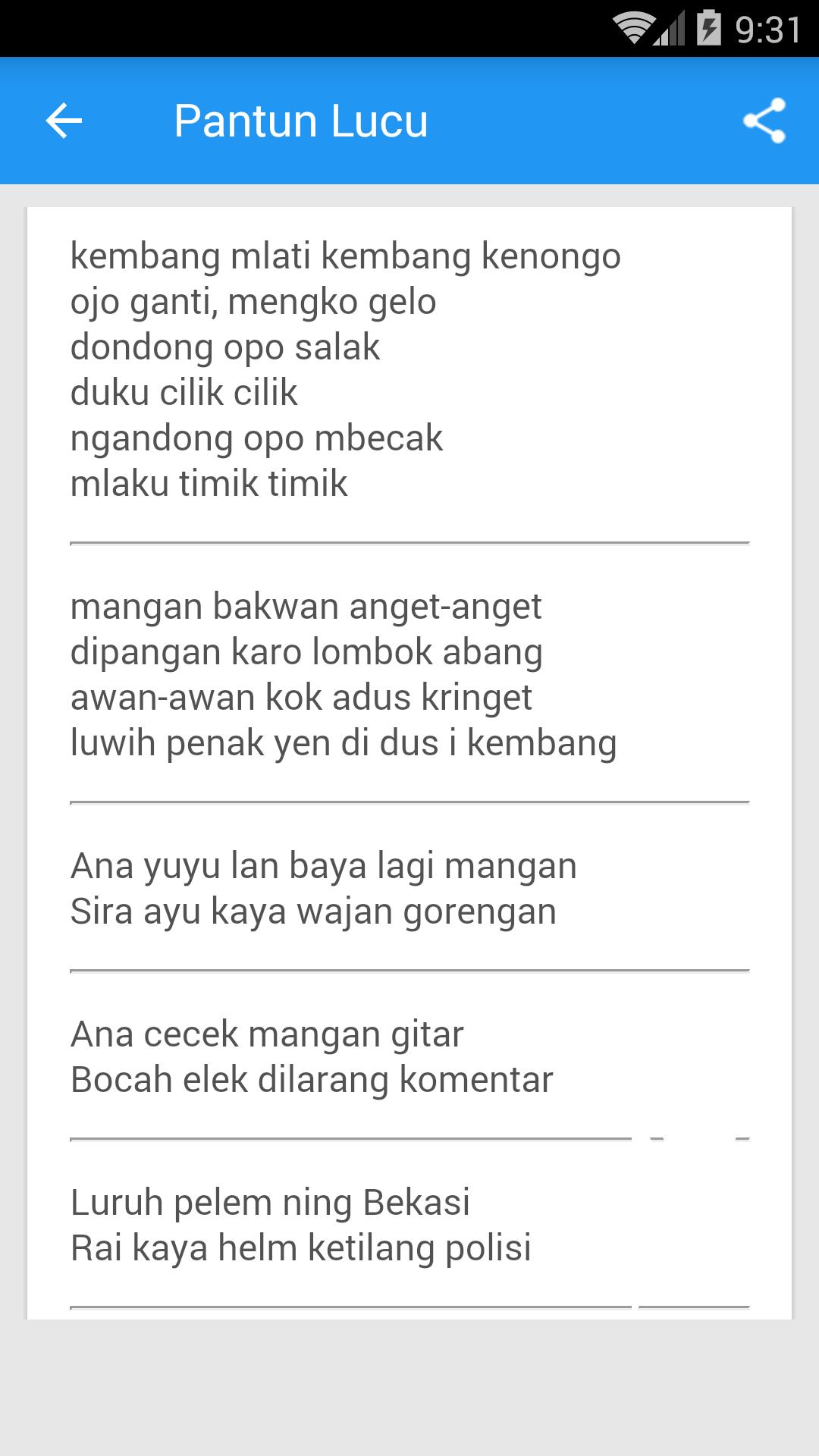 Pantun Lucu Bahasa Jawa For Android Apk Download