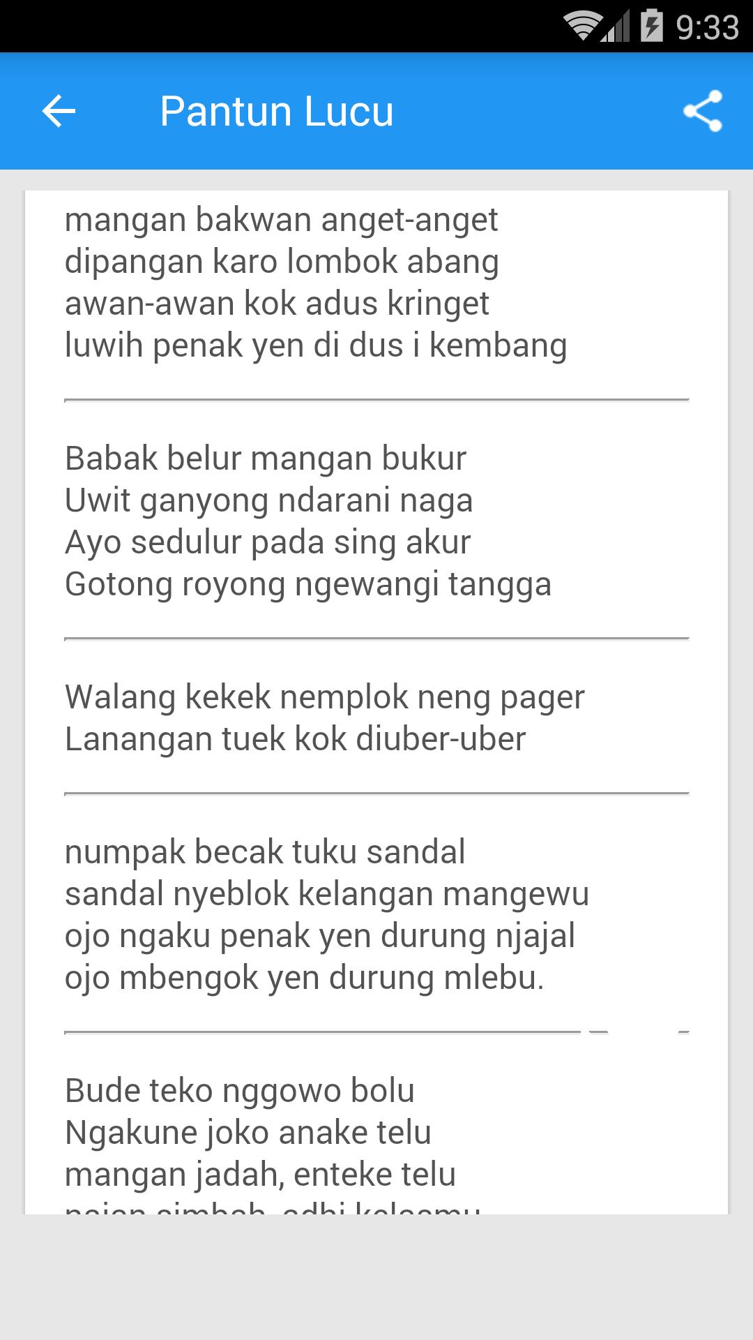 Pantun Lucu Bahasa Jawa For Android Apk Download