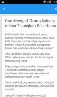 برنامه‌نما Tips Cara Menjadi Orang Sukses عکس از صفحه
