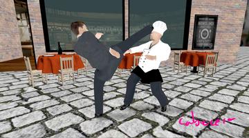 Restaurant Fight. Chef Fighter Poster