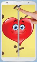 Smiley Love Zipper Lock captura de pantalla 3