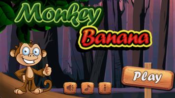 Jungle Monkey Banana Affiche