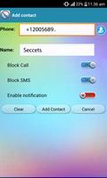 blokowania SMS, call blocker screenshot 1