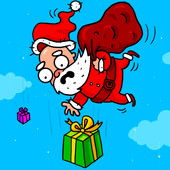 Santa Christmas Falling icon