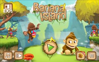جزيرة الموز- لعبة القرد العداء الملصق