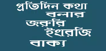 প্রতিদিন ইংরেজিতে কথা বলার জরুরি বাক্য ও শব্দ