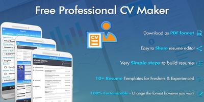 Free Professional CV Maker - Resume Templates पोस्टर
