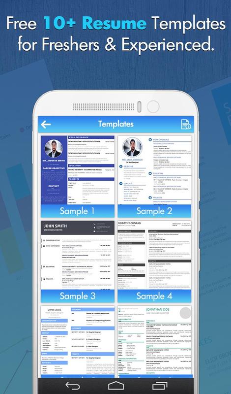free professional cv maker resume templates for android apk download
