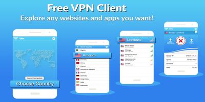 Простой VPN-прокси - бесплатная неограниченная VPN постер