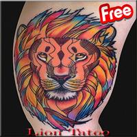 3D Lions Tattoo Design Affiche