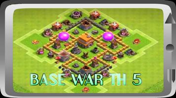 Bases War TH 5 for coc new 2017 poster
