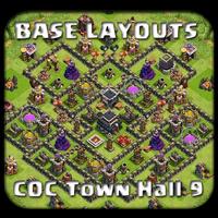 Base Maps COC TH 9 โปสเตอร์