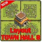 Layout Clash Of Clans TH 8 ikona