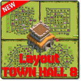 Layout Clash Of Clans TH 8 آئیکن