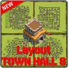 Layout Clash Of Clans TH 8 icône