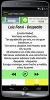 Luis Fonsi Despacito Letra स्क्रीनशॉट 1