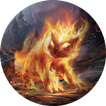 Fiery cat live wallpaper