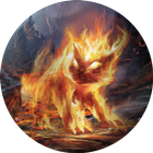 Fiery cat ikona